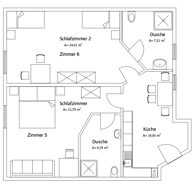 Zimmer 5 und 6